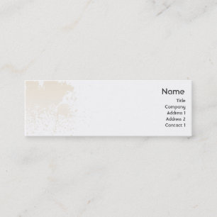 Beige Splatter - Skinny Mini Business Card