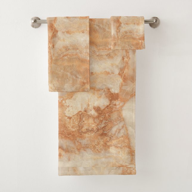 Beige stone texture  bath towel set (Insitu)