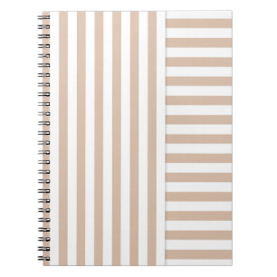 beige striped notebook