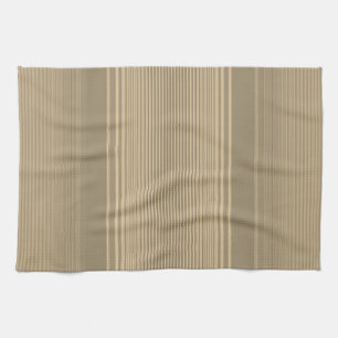 Beige Striped Pattern Tea Towel