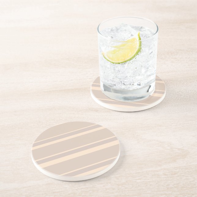 Beige Stripes Coaster (Side)
