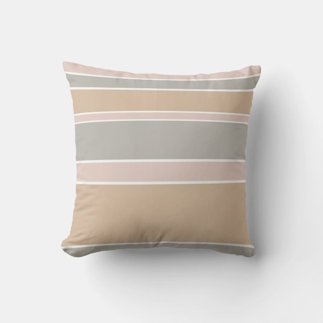 Beige stripes cushion (Front)