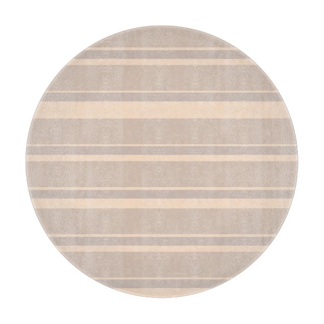 Beige Stripes Cutting Board (Front)