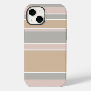 Beige stripes iPhone 14 case