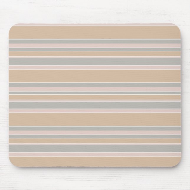 Beige stripes mouse pad (Front)