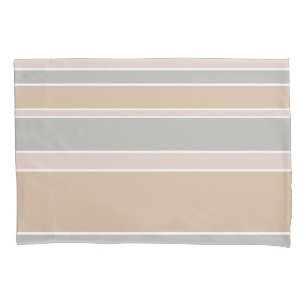 Beige stripes pillowcase