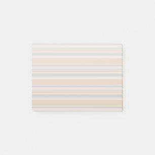 Beige stripes post-it notes