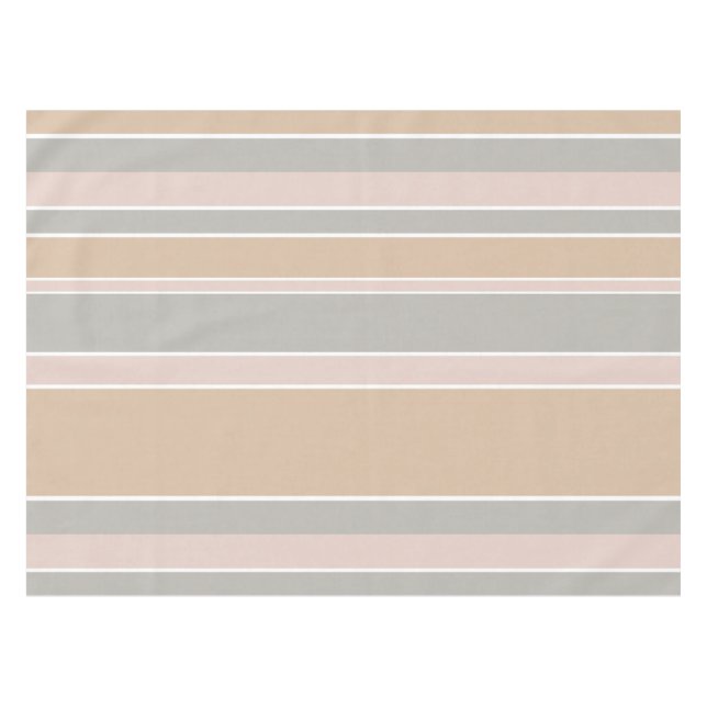 Beige stripes tablecloth (Front (Horizontal))
