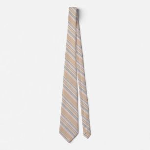 Beige stripes tie