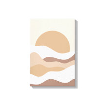 Beige Sun Boho Wall Art – Minimalist Poster