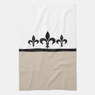 Beige Swanky Fleur De Lis Towel