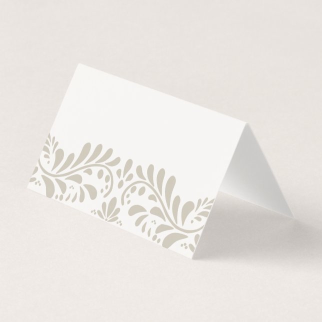 Beige Talavera Tile Fiesta Place Card Table Decor (Front)