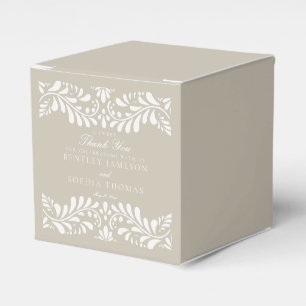 Beige Talavera Tile Spanish Style Fiesta Wedding Favour Box