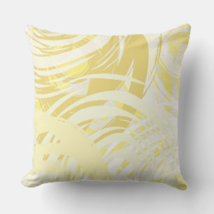 Beige Tan Yellow SPIRAL DESIGN Retro Throw Pillow