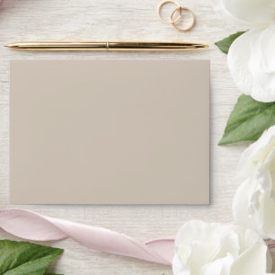 Beige Taupe Matching Wedding Invitation Envelope