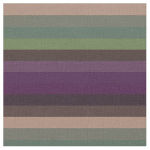 Beige, Teal & Plum Neutrals stripes Fabric