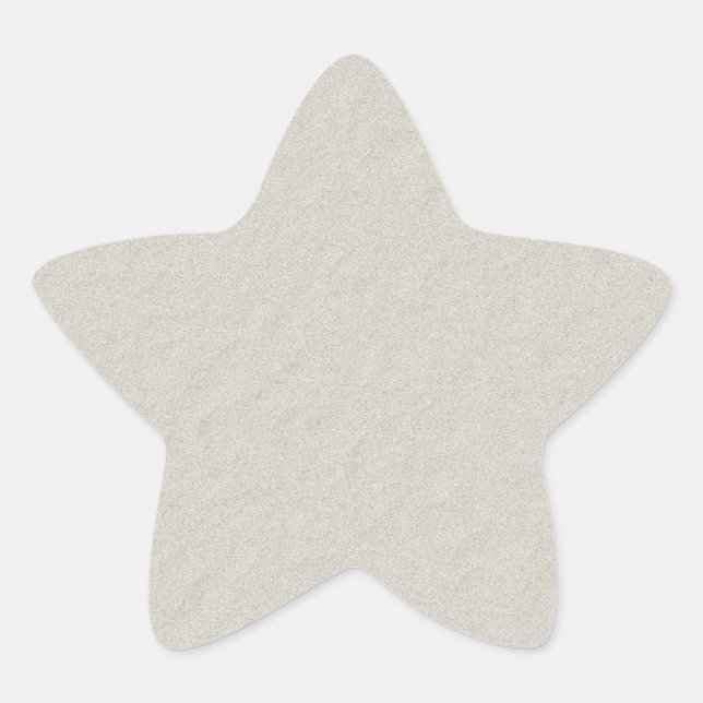 Beige textured paper accessories you can customise star sticker (Front)