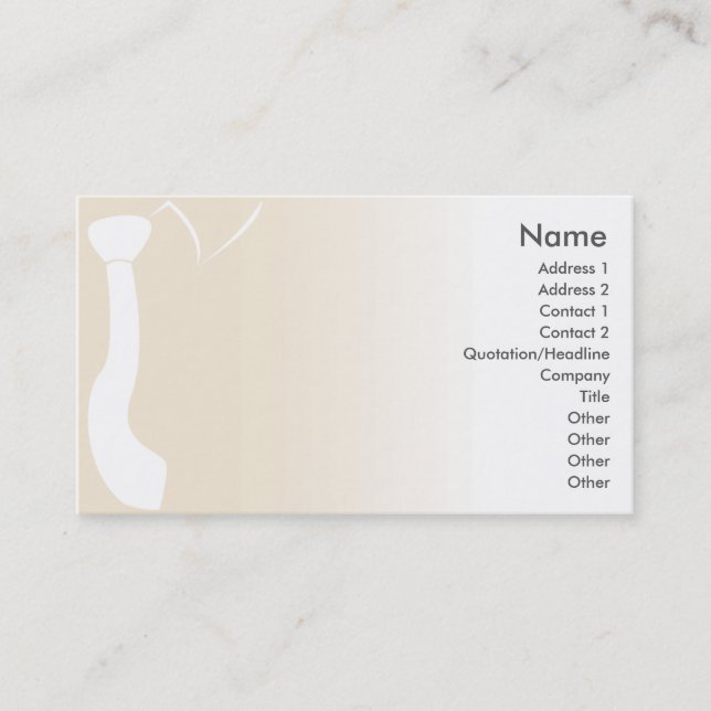 Beige Tie - Business Card (Front)