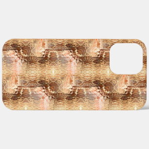 Beige to brown, hammered bent glass repeated iPhone 12 pro max case