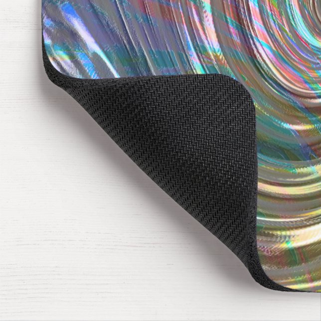 Beige to lilac blue pearly or metallic swirl  mouse pad (Corner)