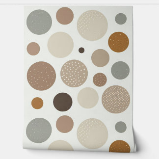 Beige Tone Bubbles Wallpaper