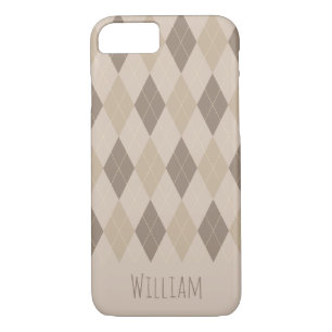 Beige Tones Argyle Pattern iPhone 7/8 Case