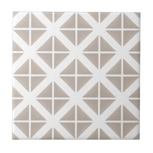 Beige Trendy Triangle Pattern Tile