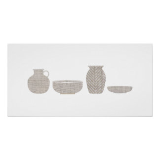 Beige Vase Art Poster