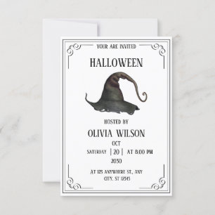 Beige Vintage Halloween Party Invitation