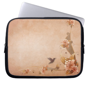 Beige Vintage Lilies Laptop Sleeve