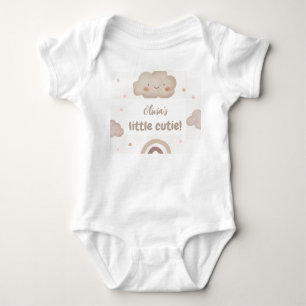 Beige Watercolor Baby Shower Bodysuit