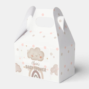 Beige Watercolor Baby Shower Favour Box