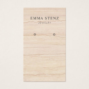 Beige Wavy Marble Pattern Earring Display Card