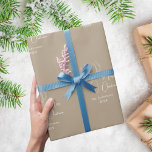 Beige white abstract reindeer modern Christmas Wrapping Paper<br><div class="desc">Beige background,  and a pattern of white abstract one line reindeer.  Personalise and add your name and year. Text; Merry Christmas</div>