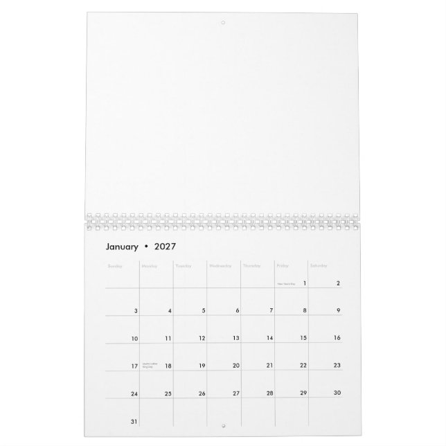 Beige White Aztec Arrows Monogram Calendar (Jan 2027)