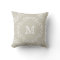 Beige White Custom Monogram Decorative