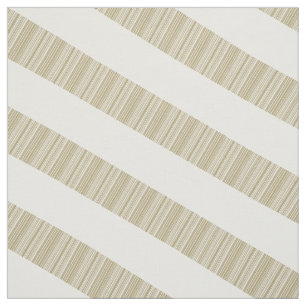 Beige White Diagonal Modern Stripes Fabric