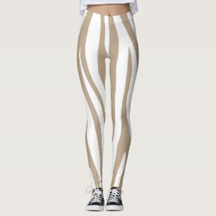 beige white leggings