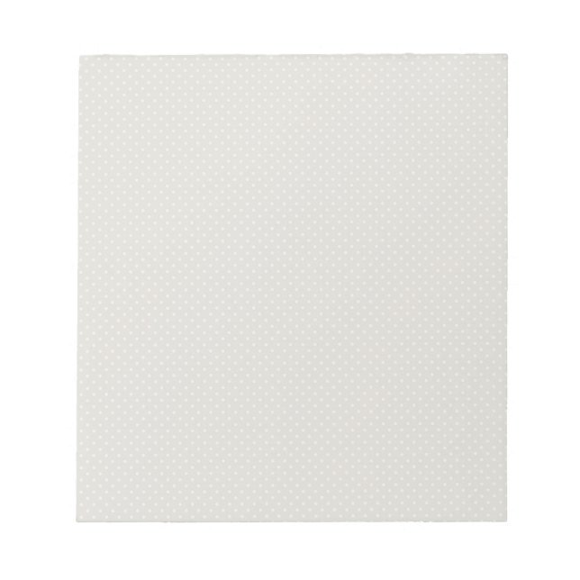 Beige White Polka Dot Simple Retro Notepad (Front)