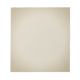 Beige White Polka Dot Simple Retro Notepad
