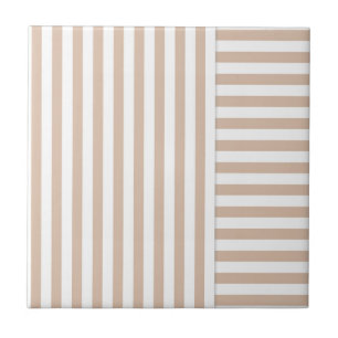 beige white stripe pattern ceramic tile