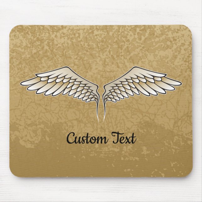 Beige Wings Mouse Pad (Front)