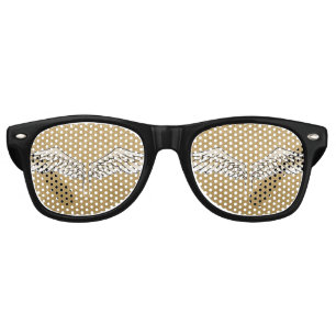 Beige wings retro sunglasses