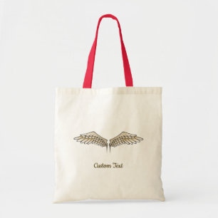Beige Wings Tote Bag