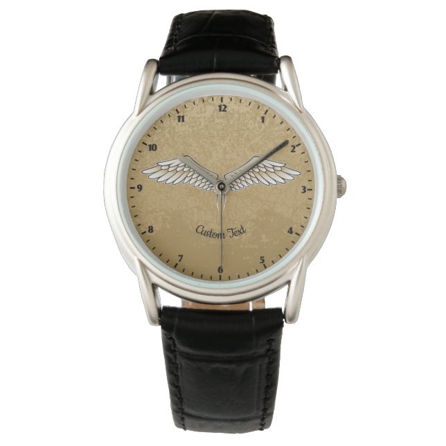 Beige Wings Wristwatch (Front)