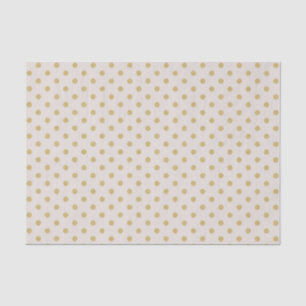 Beige with Gold Polka Dots Tissue Paper