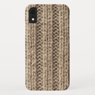 Beige wool jumper effect  iPhone XR case