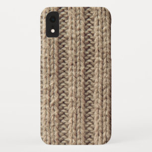 Beige wool jumper effect  iPhone XR case