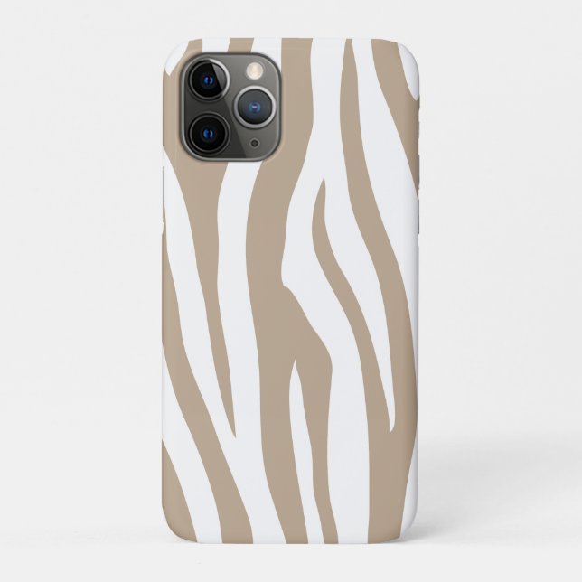 Beige zebra Case-Mate iPhone case (Back)