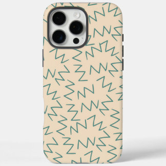 Beige Zig Zag Chic iPhone 16 Pro Max Case